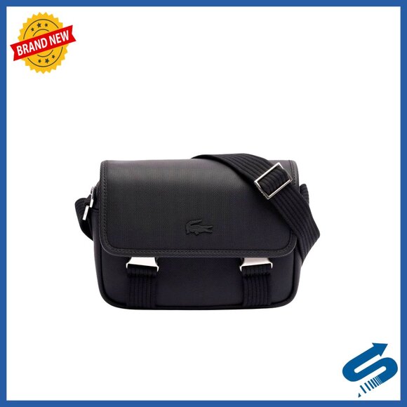 Classic Recycled Polyurethane Messenger Bag with Adjustable Strap